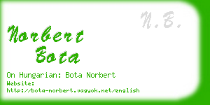 norbert bota business card